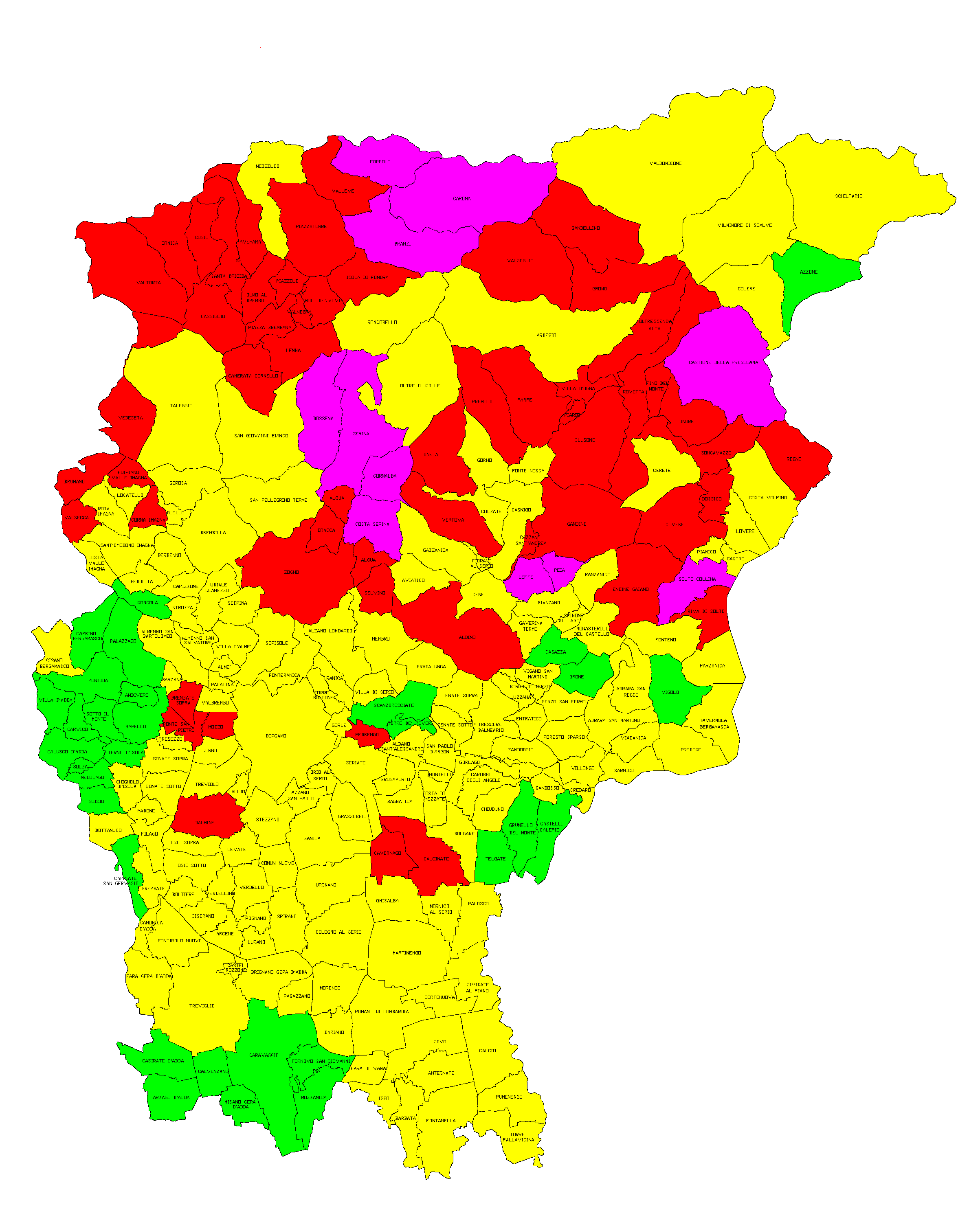 radon provincia bergamo